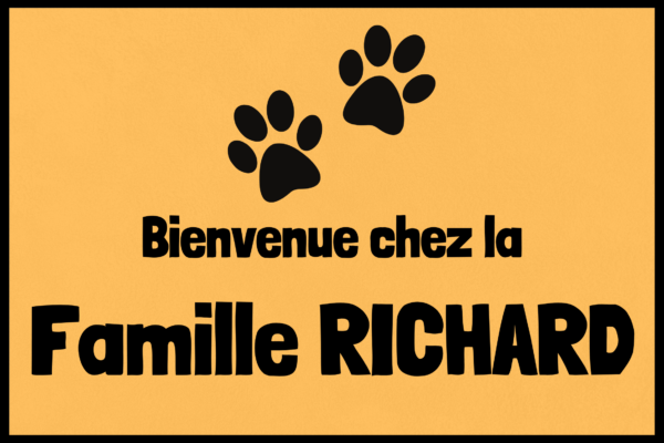 Bienvenue chez vous ! Tapis brosse synthétique 60x40 cm personnalisé